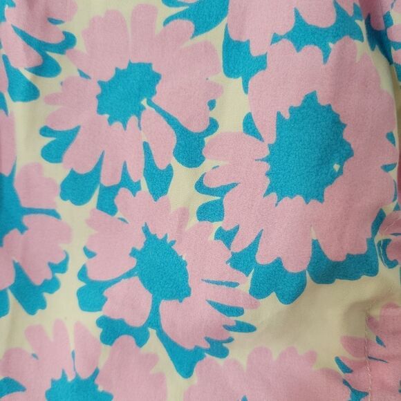TopShop Poplin Daisy Cut Out Side sleeveless top in pink and blue - Picture 5 of 7
